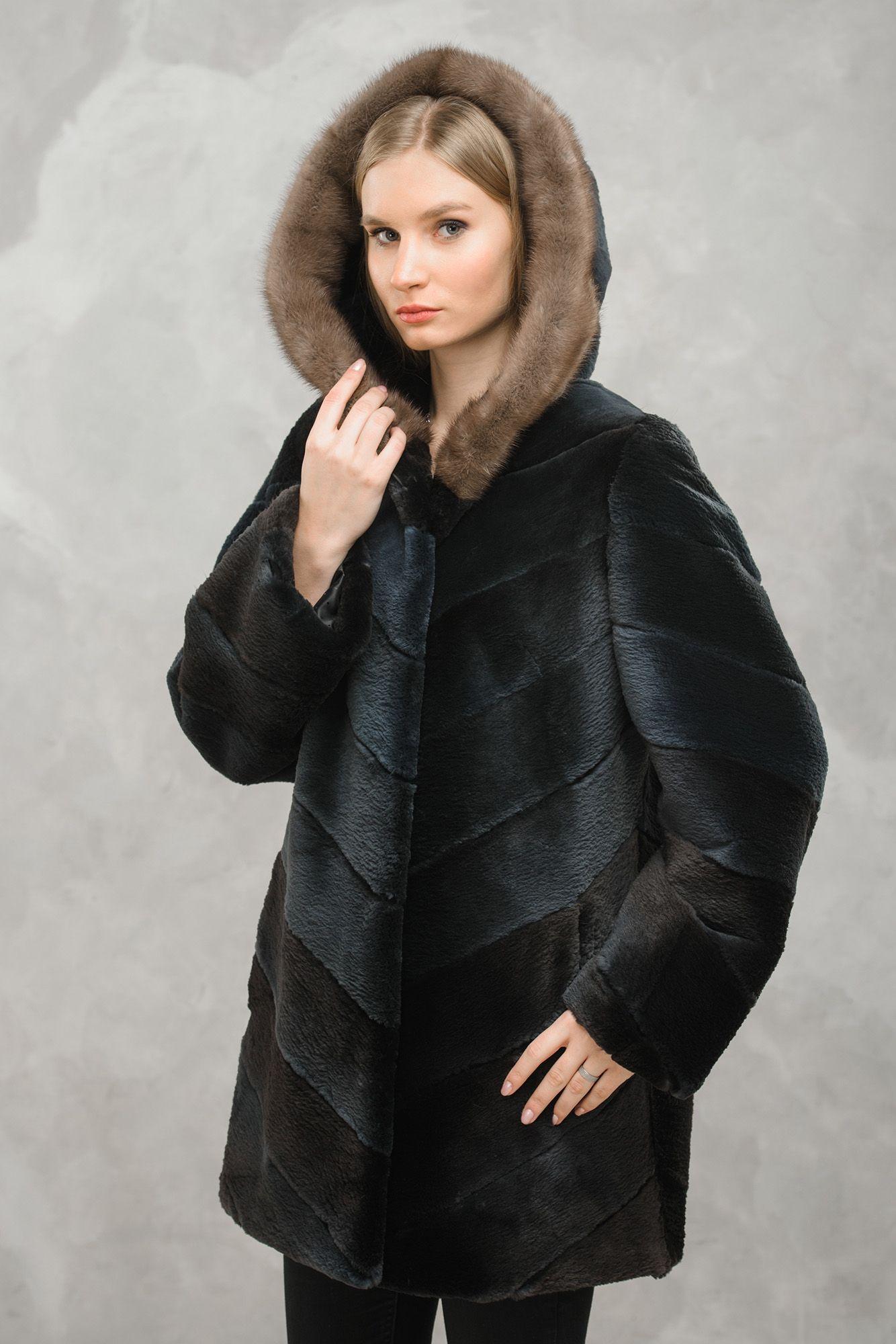 Куртка из бобра с норкой фото