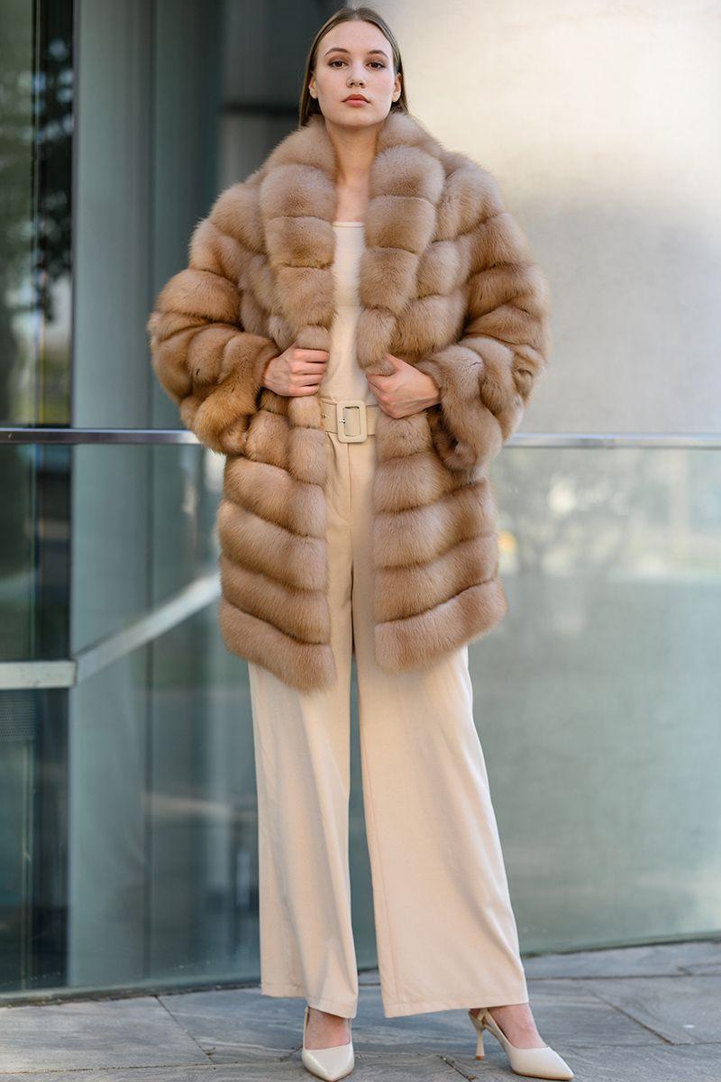 Шуба из куницы фото