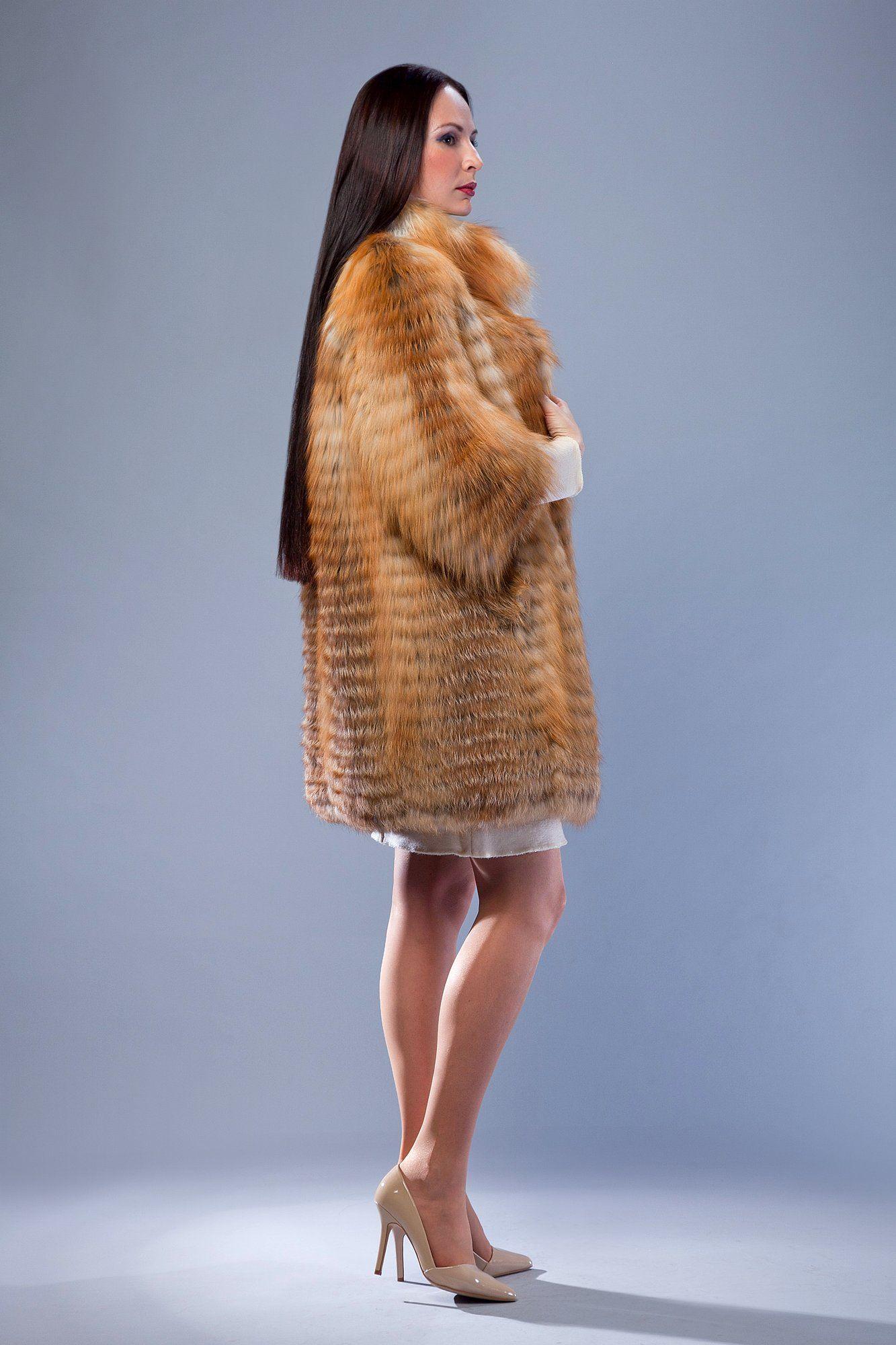 Жакет из меха лисы фото