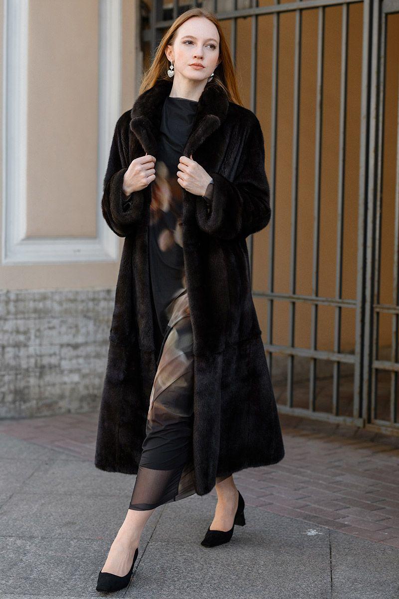 Шуба из норки фото