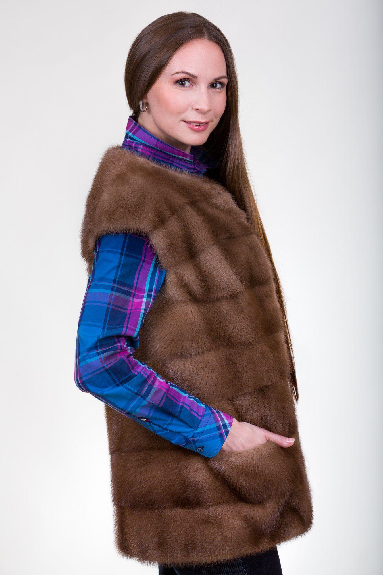 Жилет  из норки фото