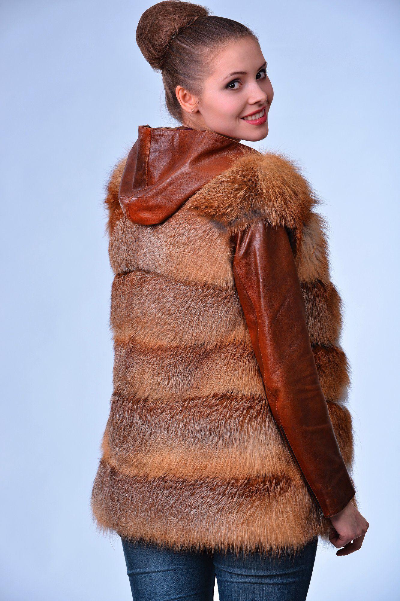 жилетка из лисы фото