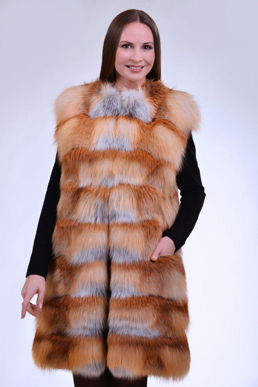 Жилет из лисы фото