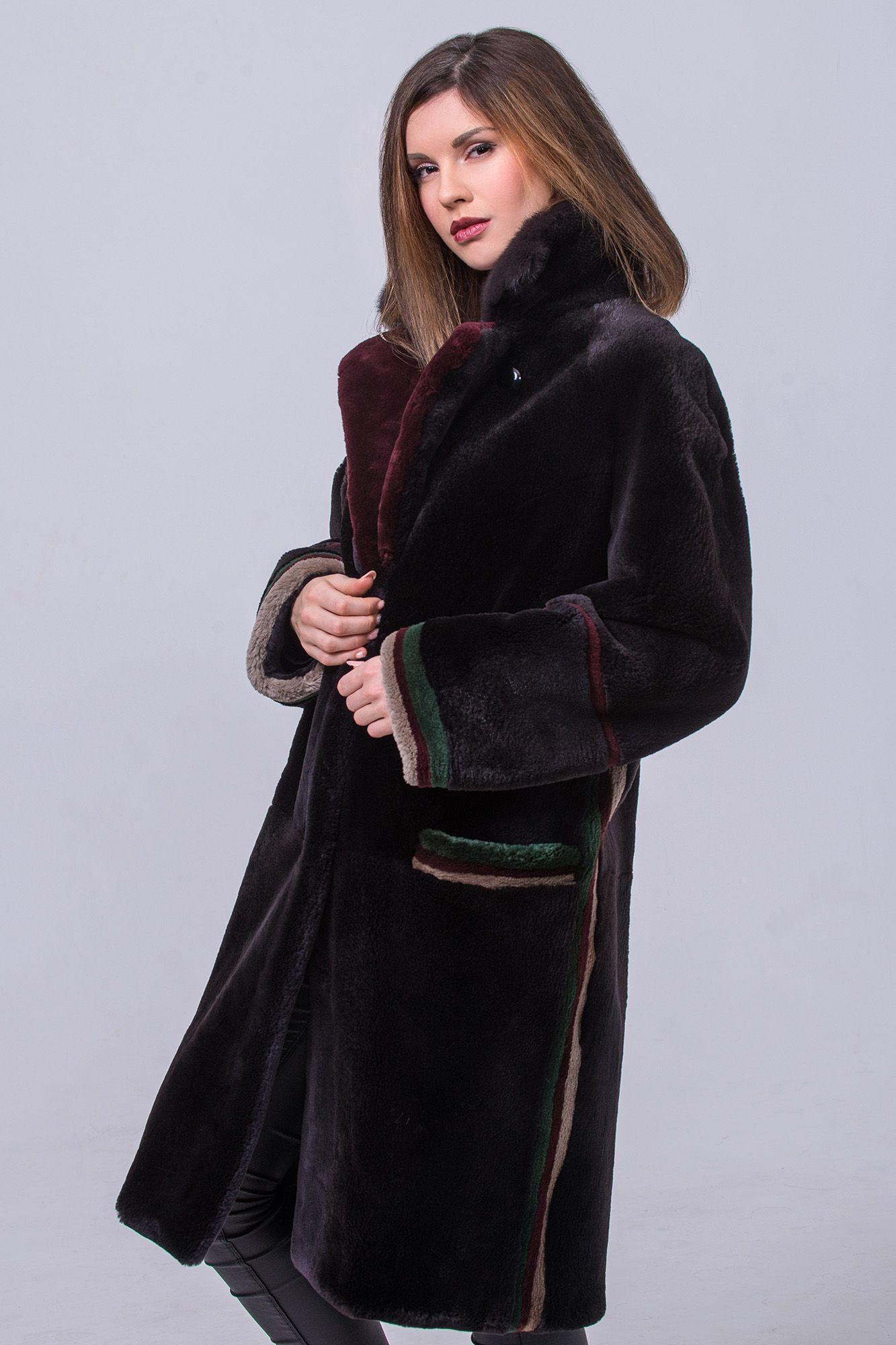 Шуба из меха бобра с норкой фото