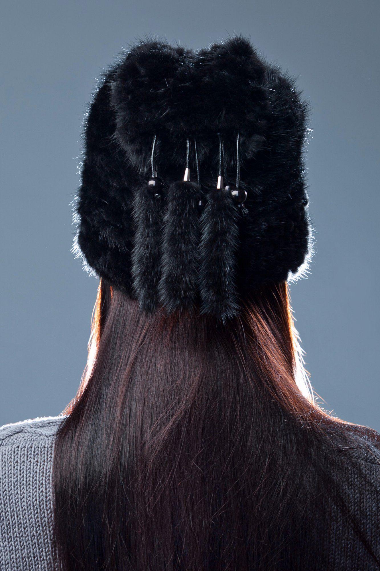 Шапка из норки фото