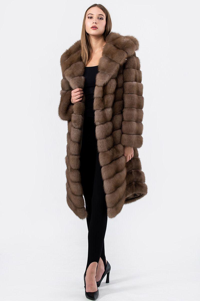 Шуба из куницы фото