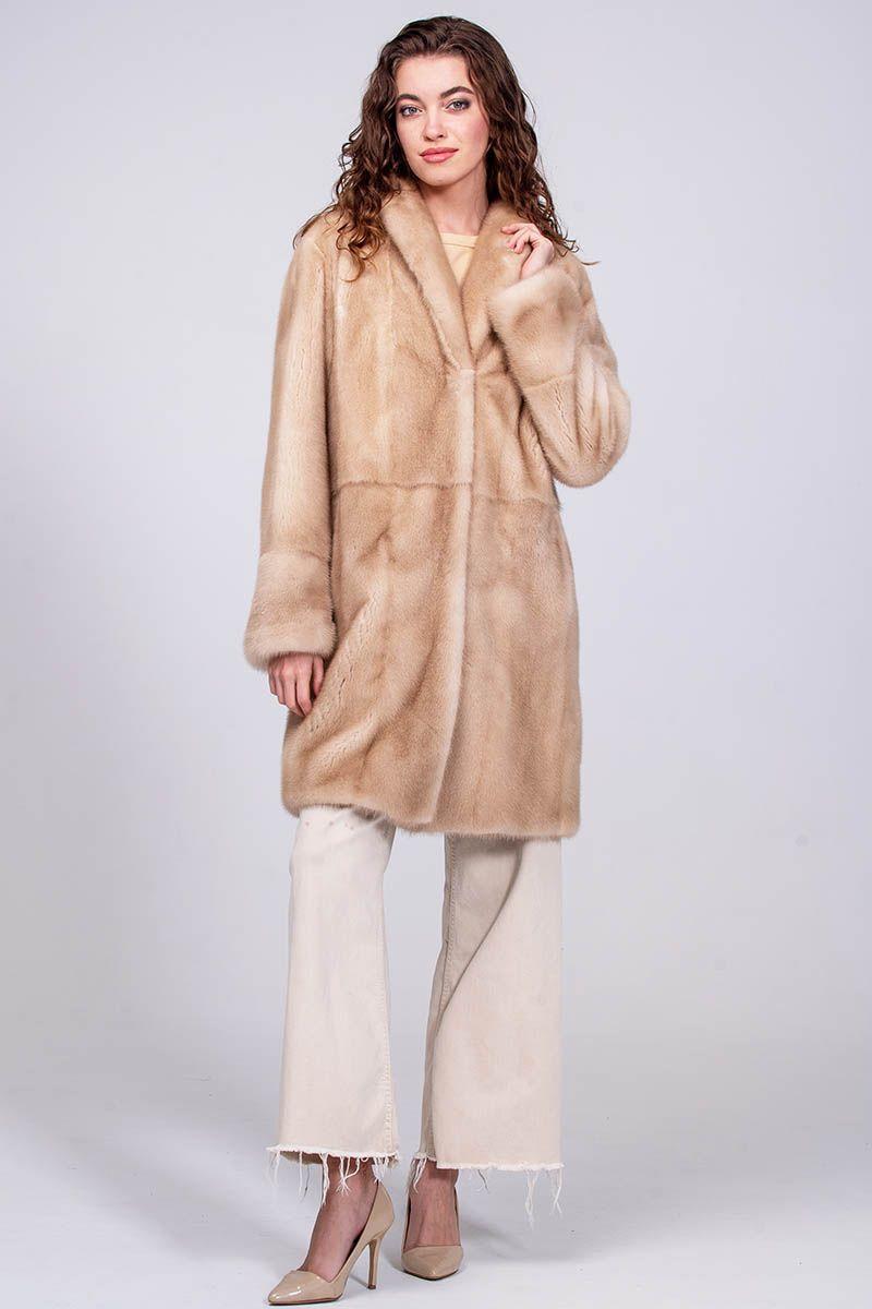 Шуба из меха норки фото