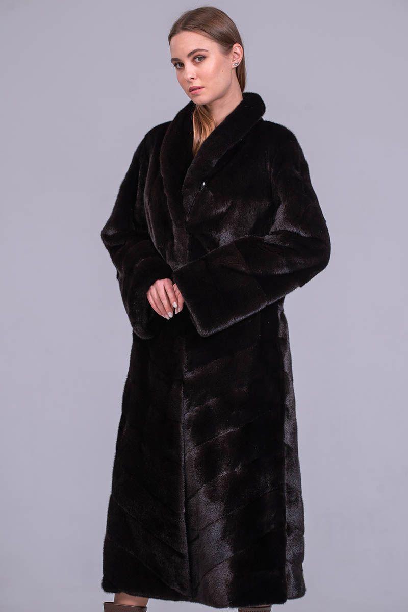 Шуба из меха норки фото