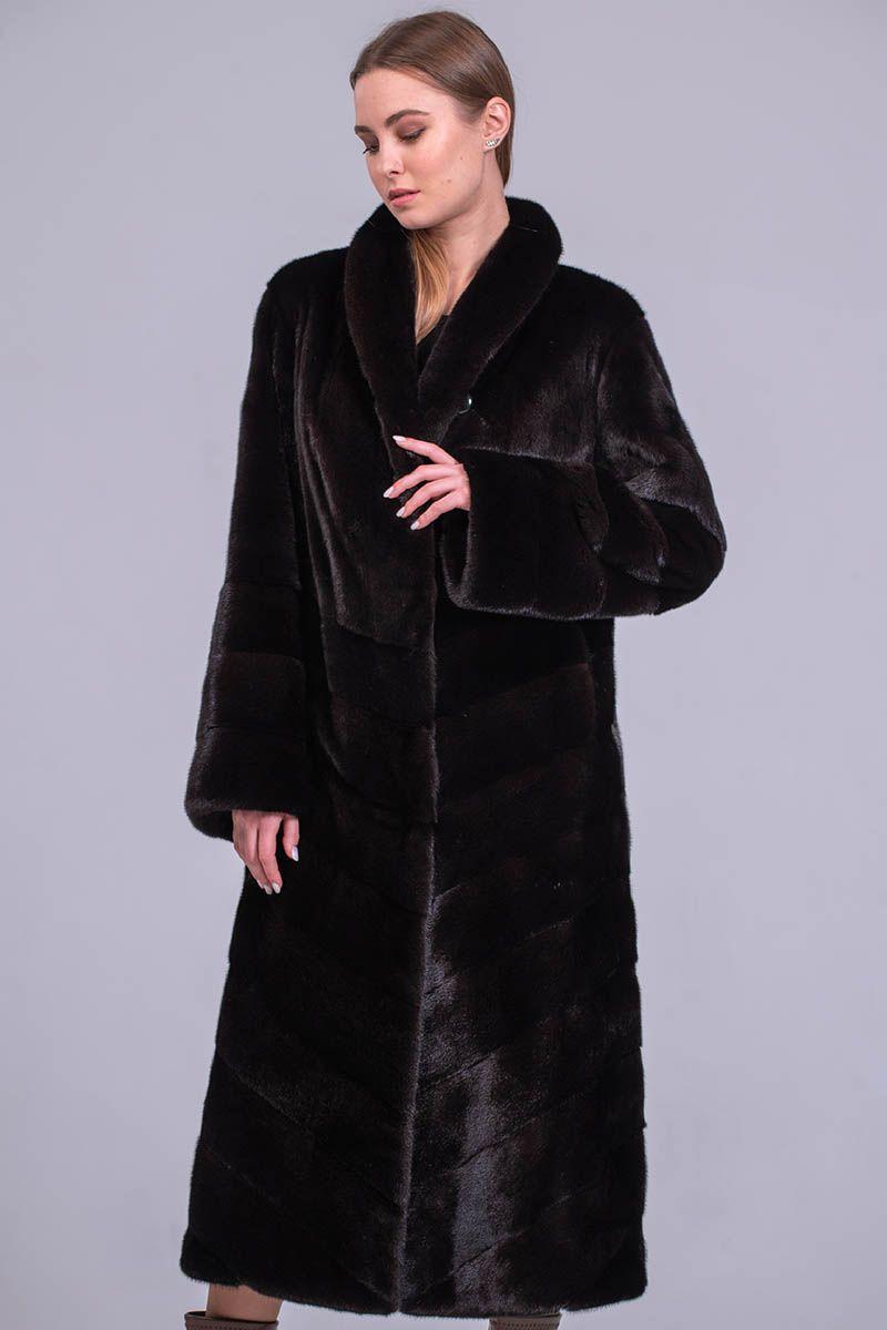 Шуба из меха норки фото