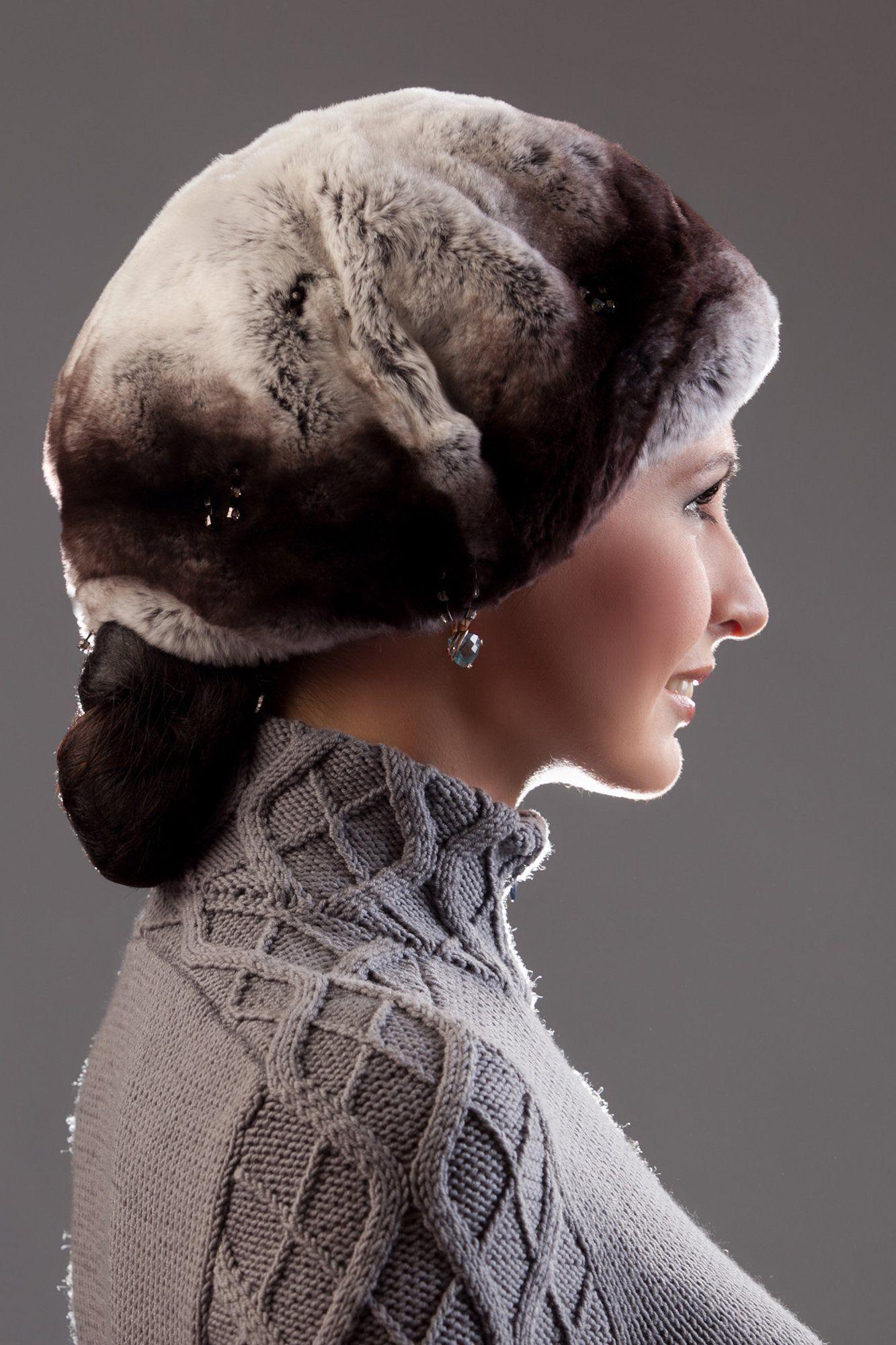 Головной убор из меха кролика фото