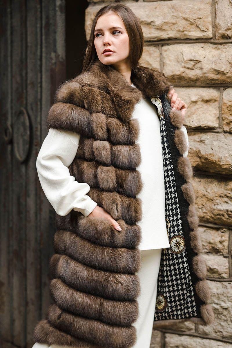 Жилет из баргузинского соболя фото