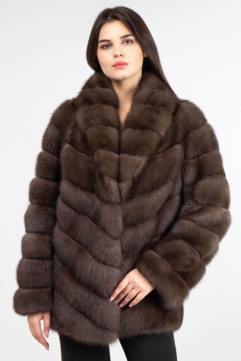 Шуба из куницы фото