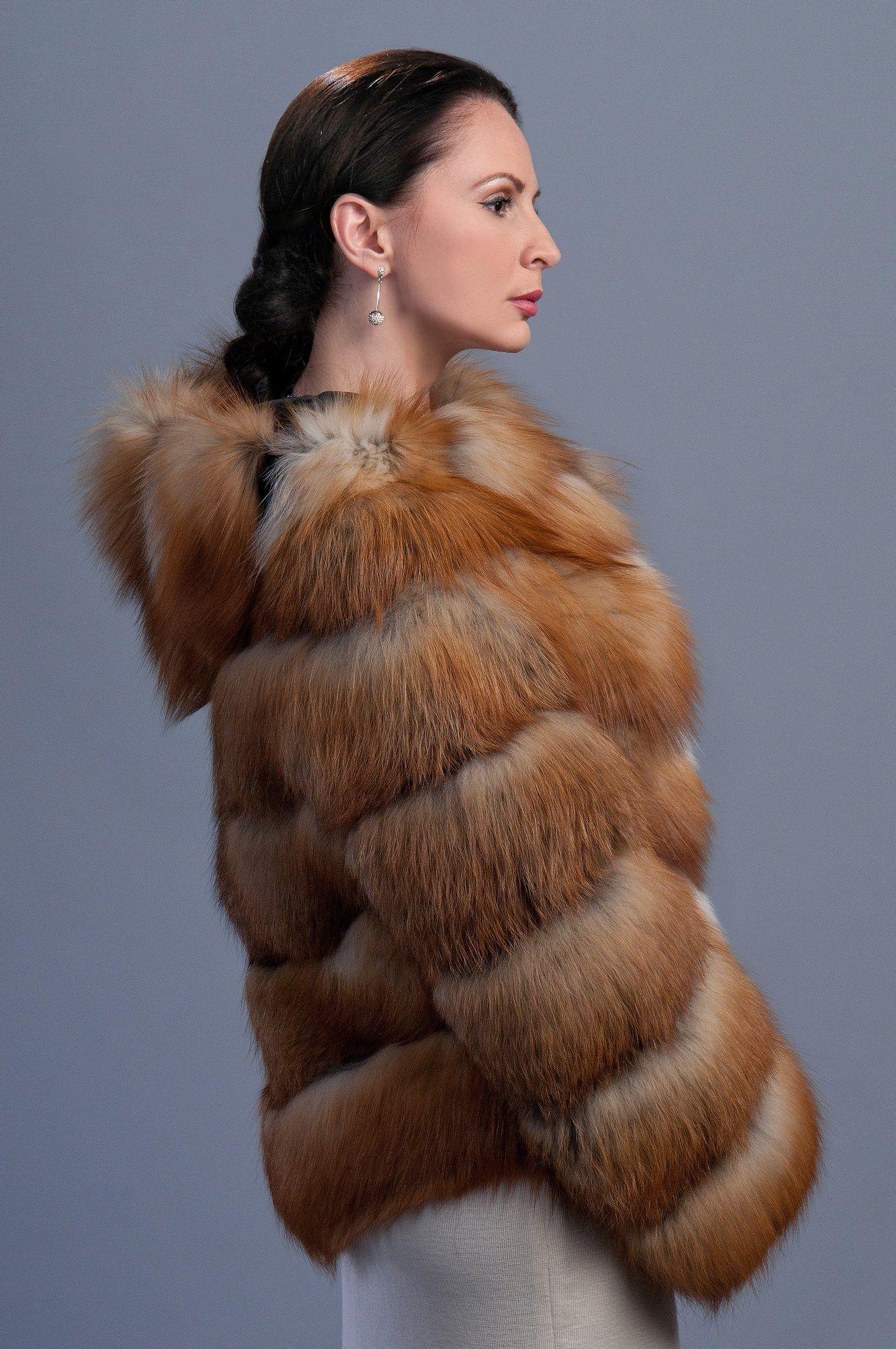 Куртка женская  из  меха лисы фото