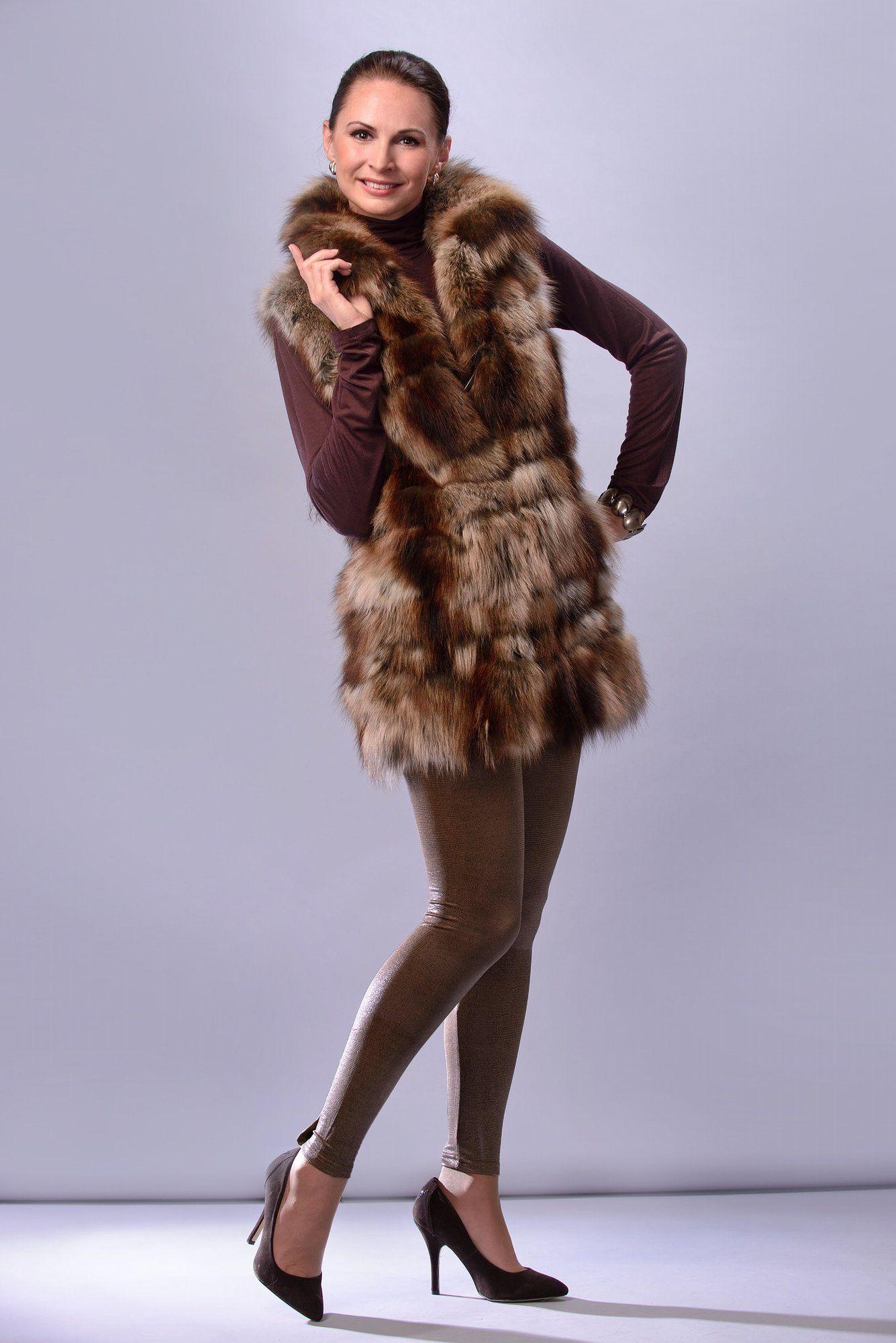 жилет из лисы фото