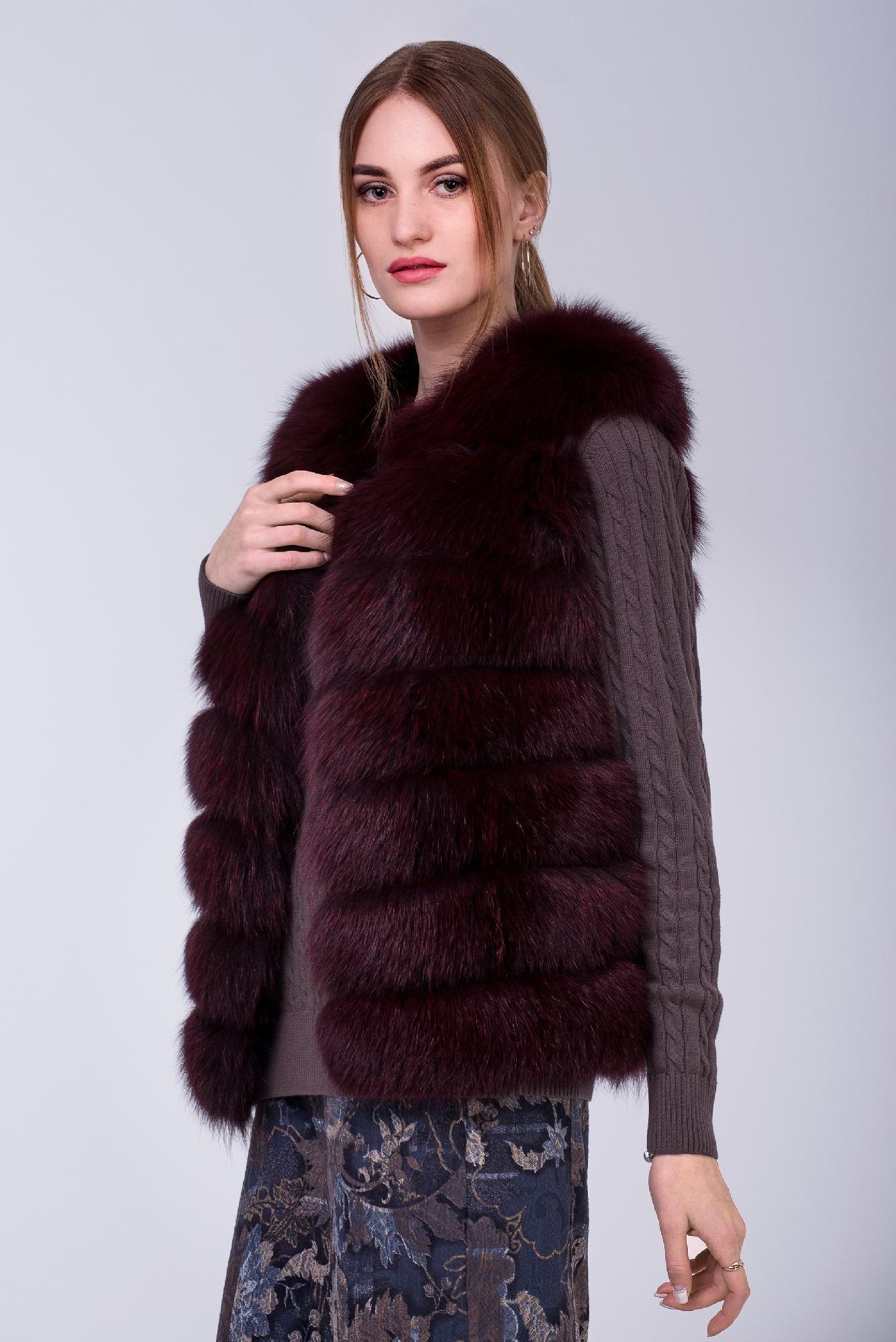 Жилет из меха песца фото