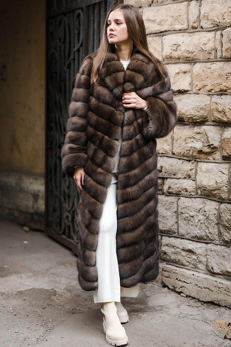 Шуба из меха баргузинского соболя фото