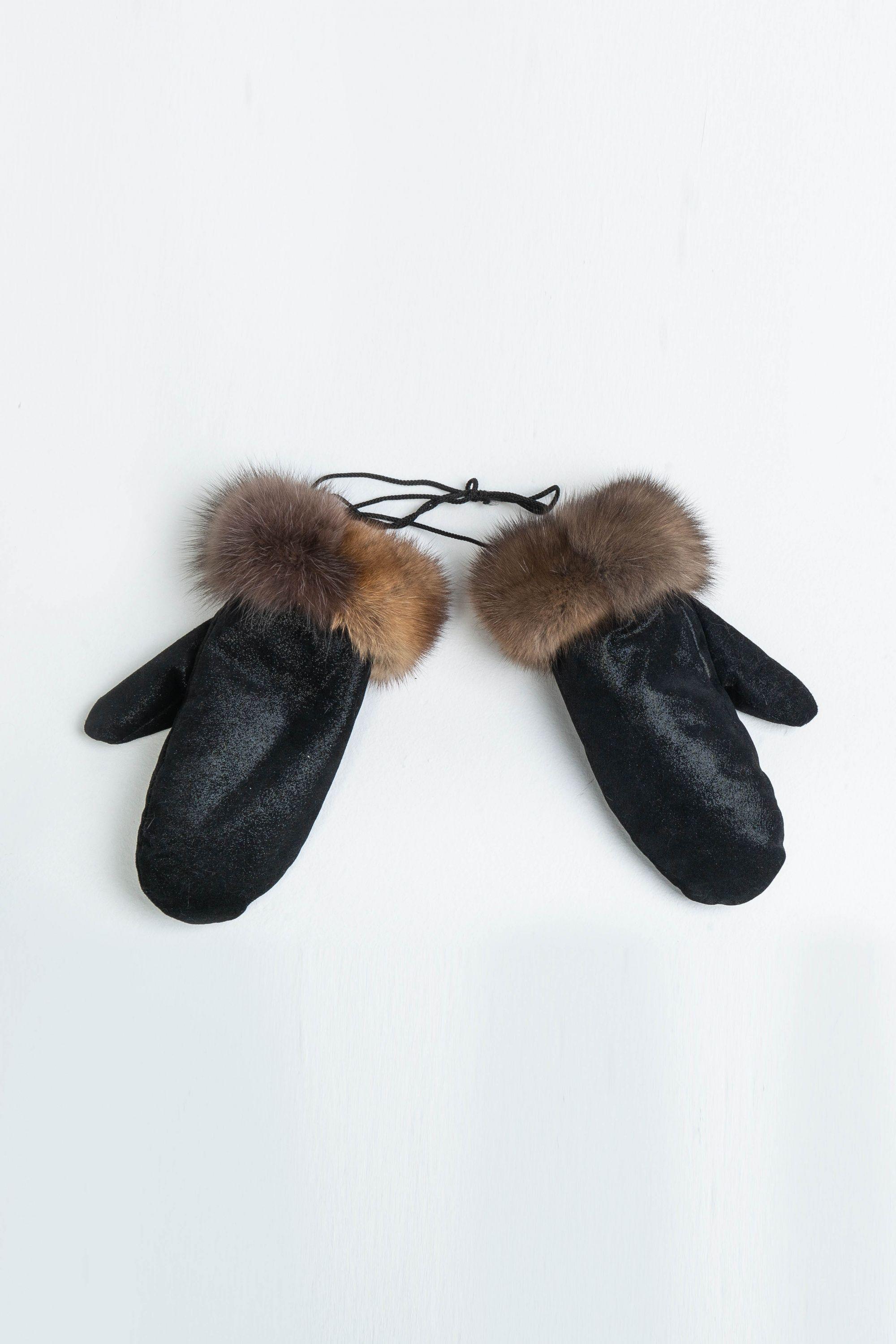 Варежки из соболя фото