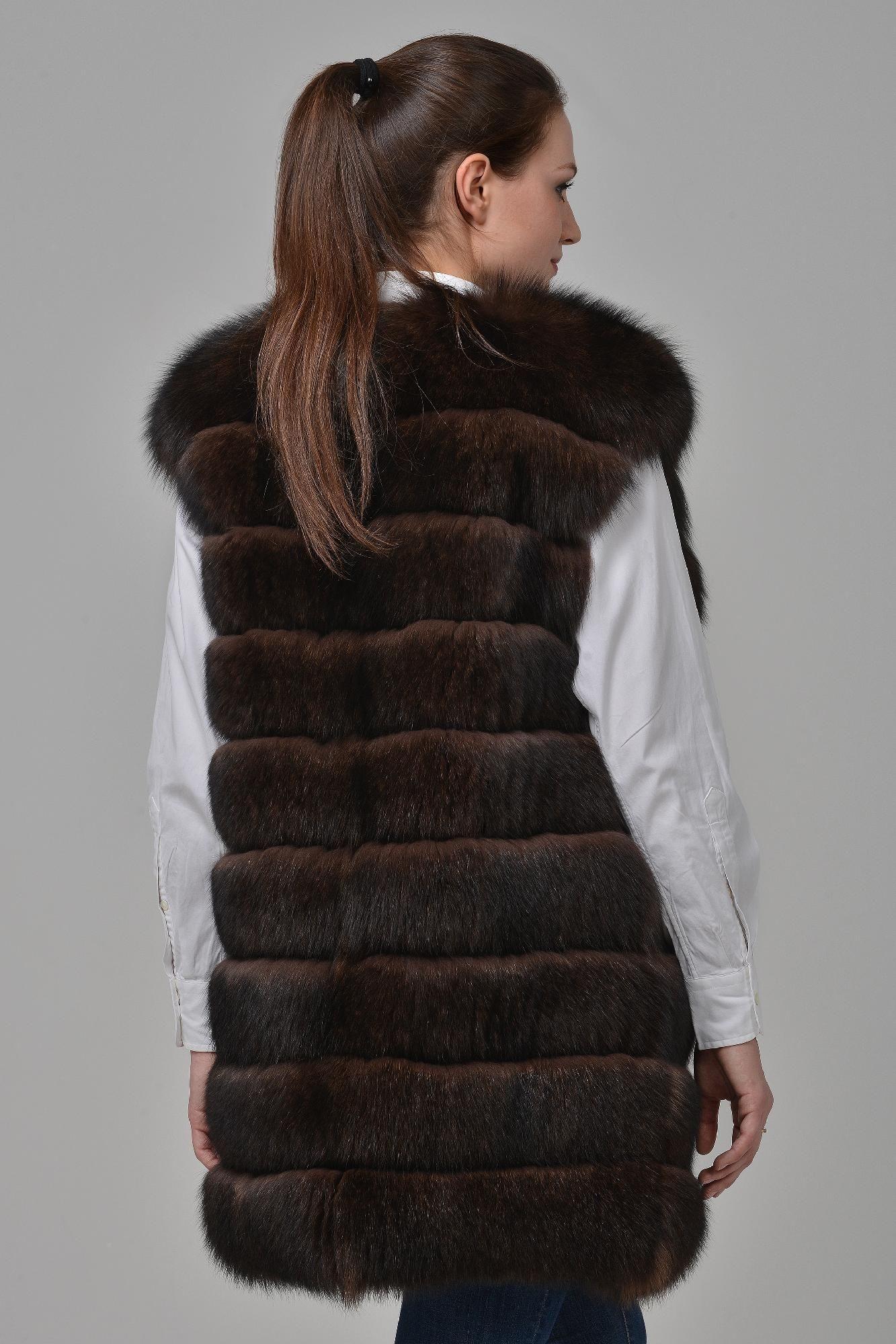 Жилет из песца фото