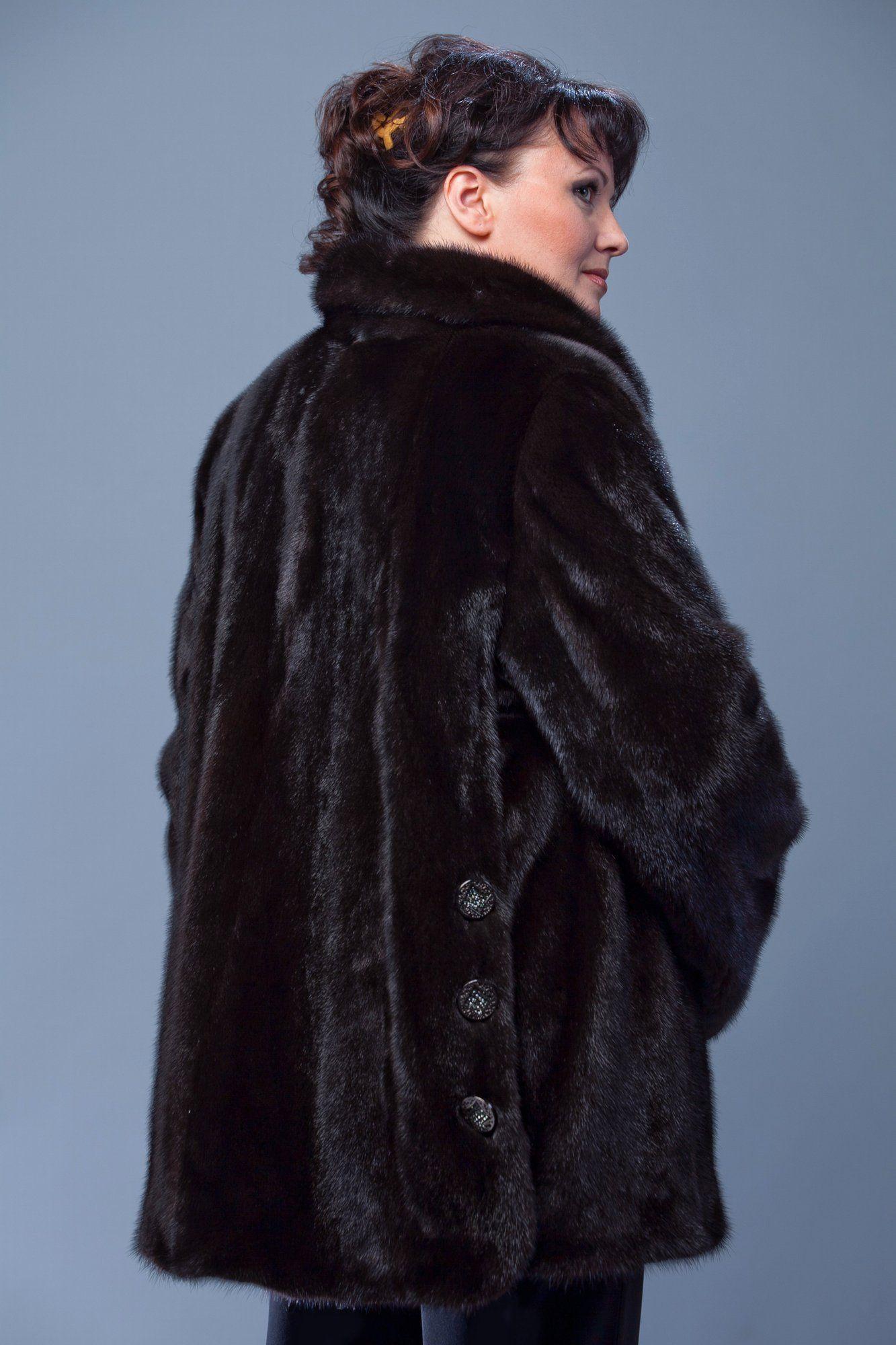 Шуба из норки фото