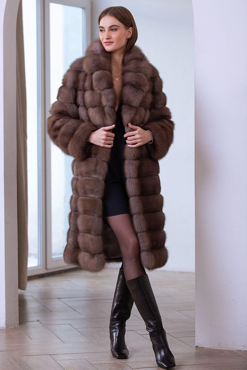 Шуба из  куницы фото
