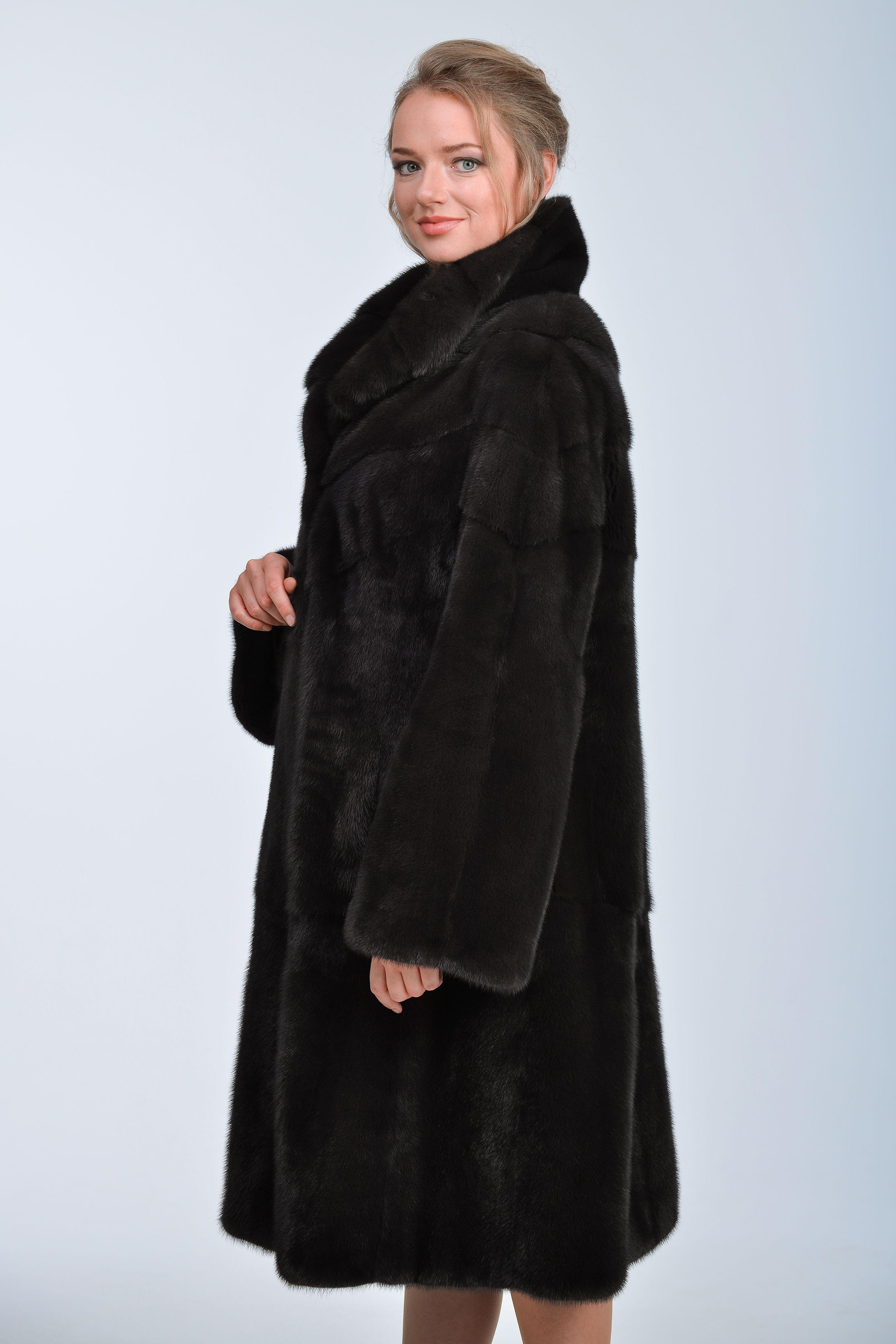 Шуба из меха норки фото