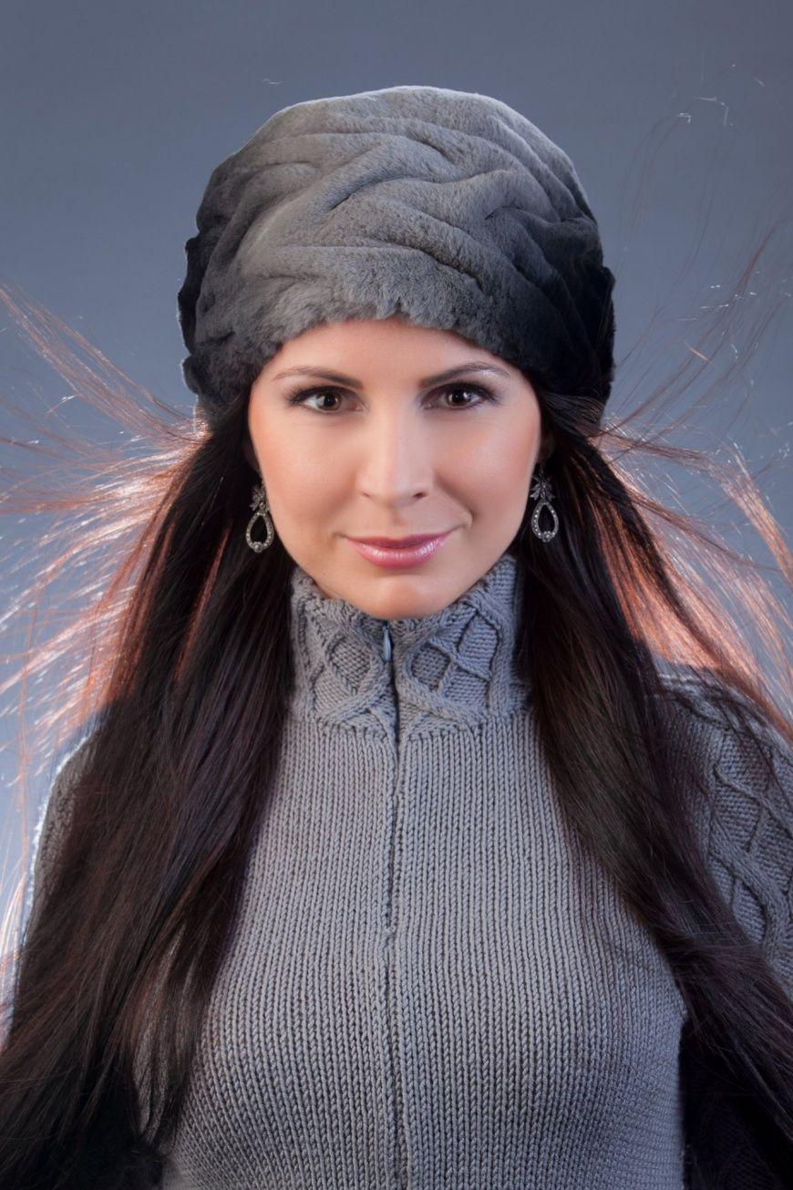 Головной убор из меха кролика фото