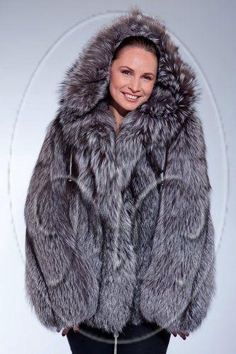 Шуба из чернобурой лисы фото