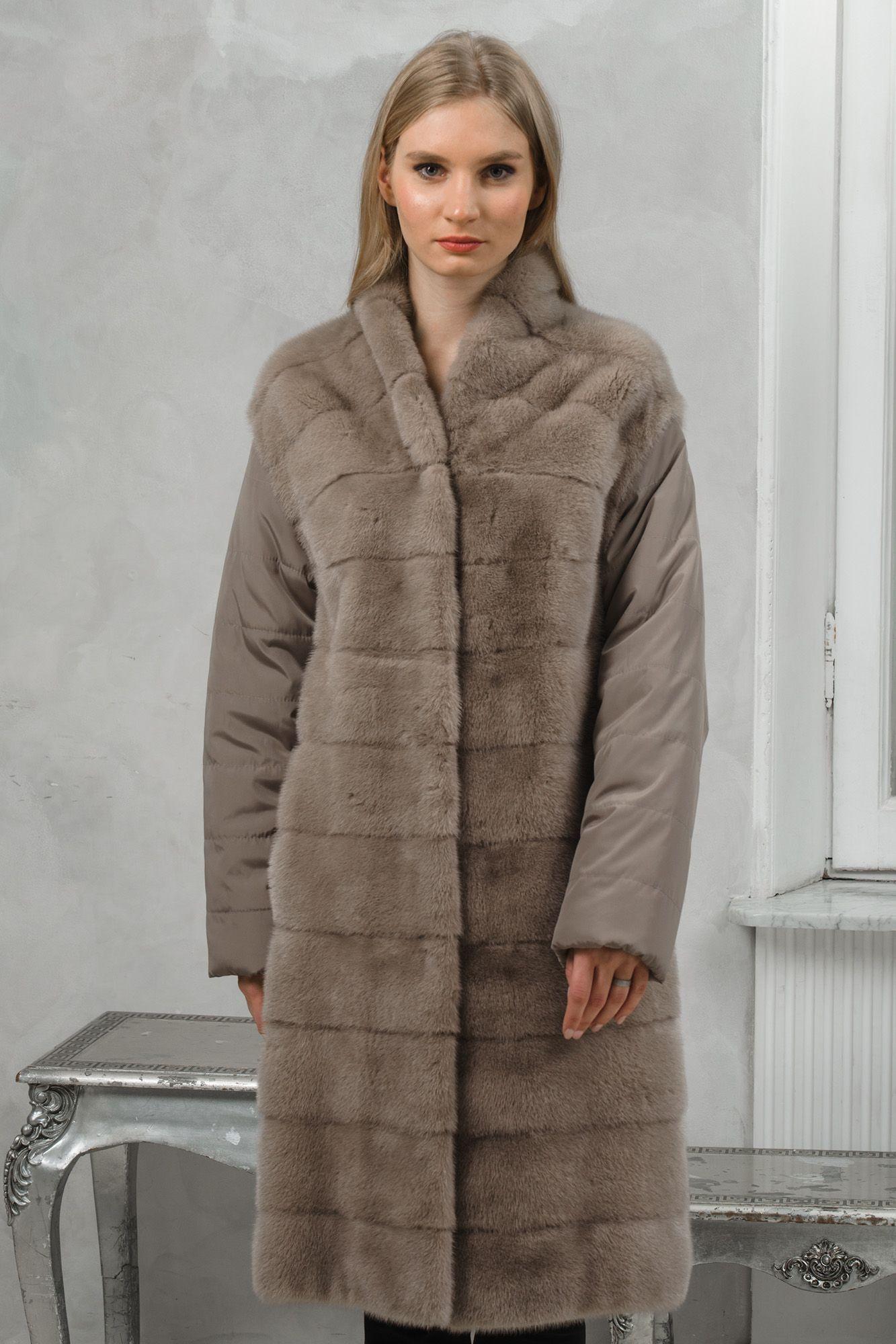 Жилет из меха норки фото