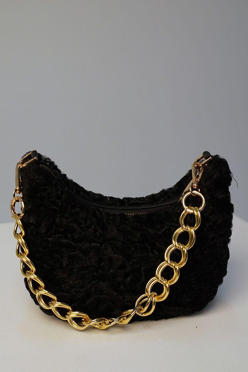 Сумка из меха каракуля фото