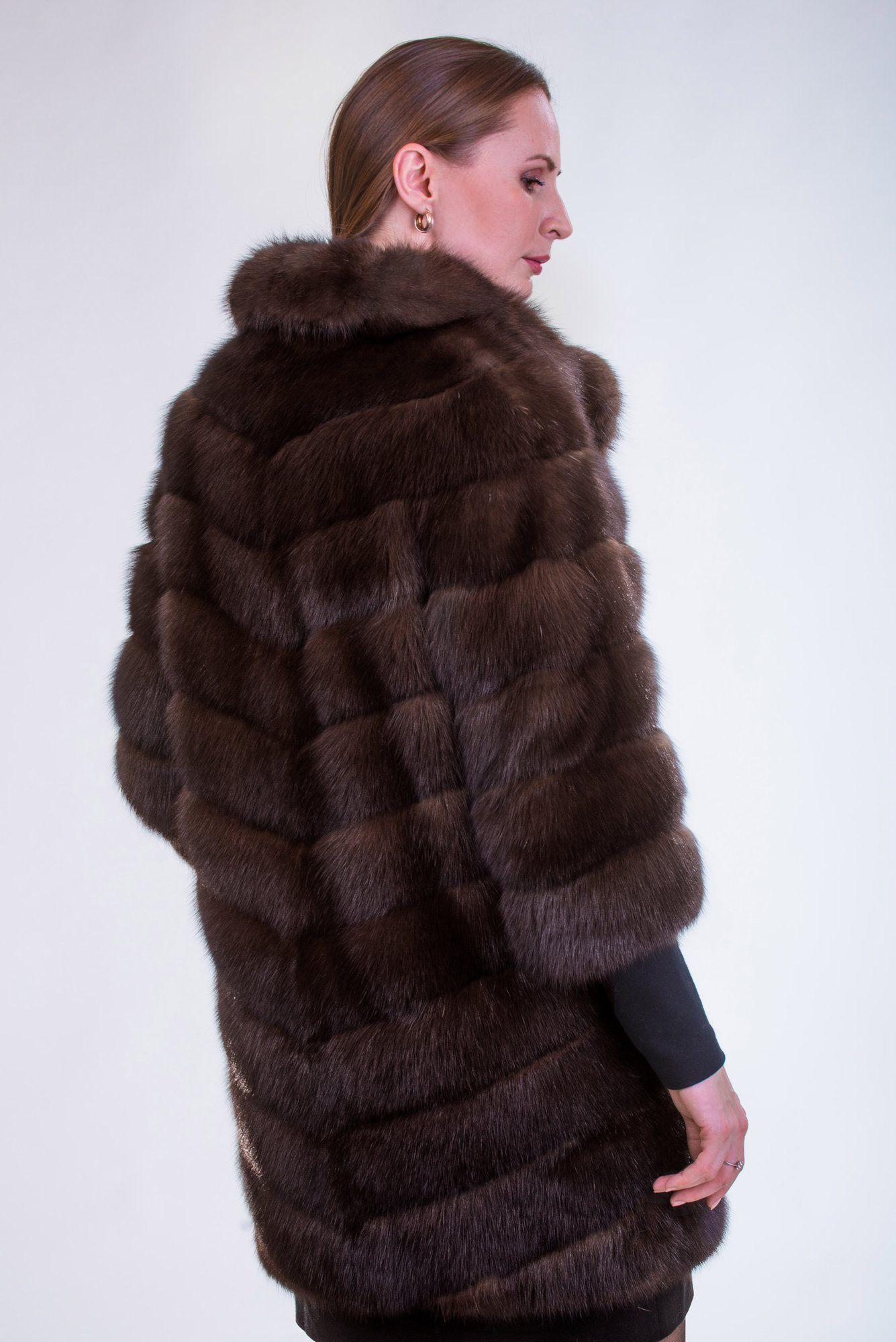 Шуба из баргузинского соболя, английский воротник фото