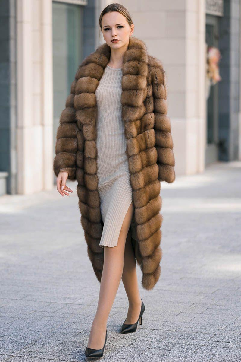 Шуба из куницы фото