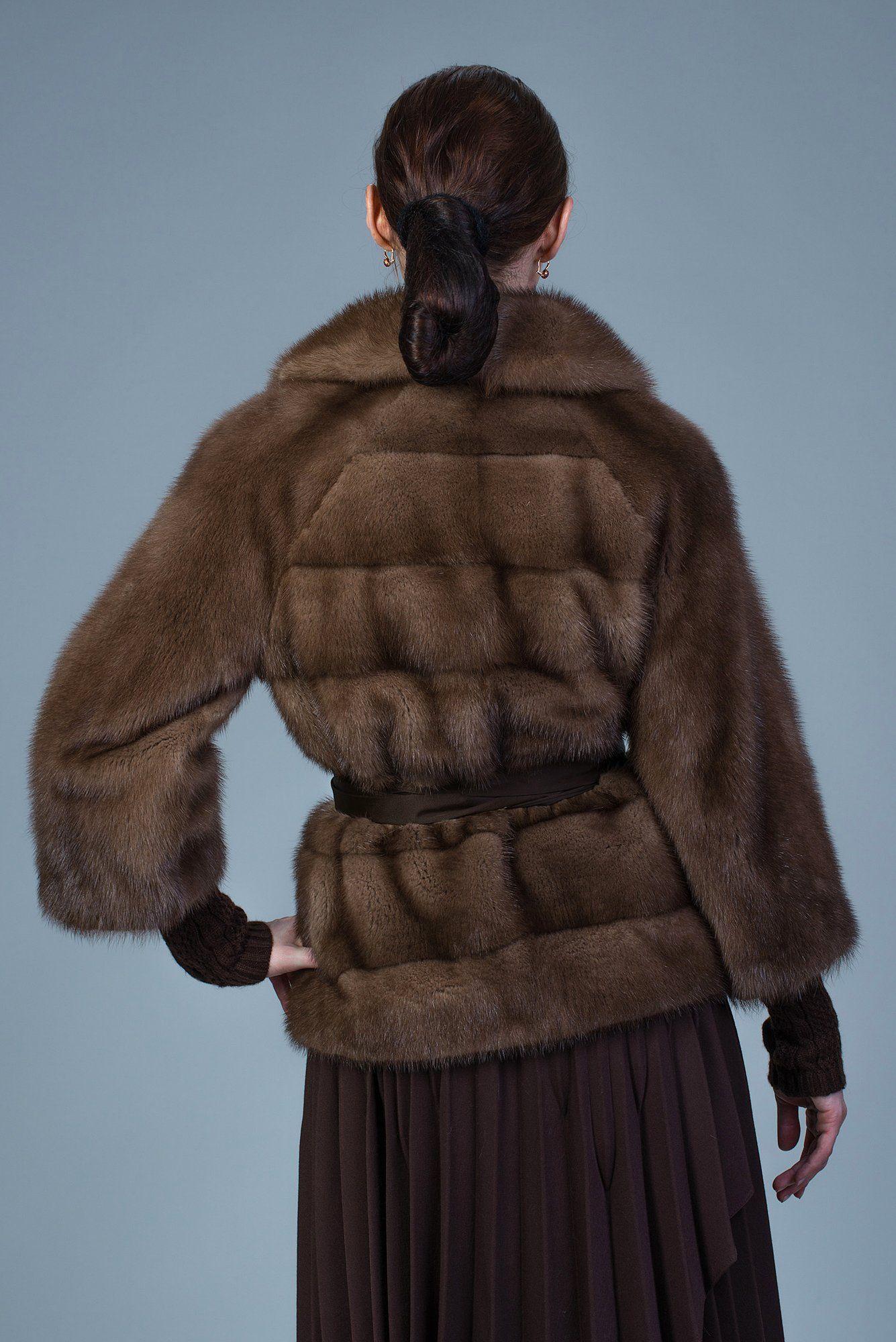 Шуба из норки фото