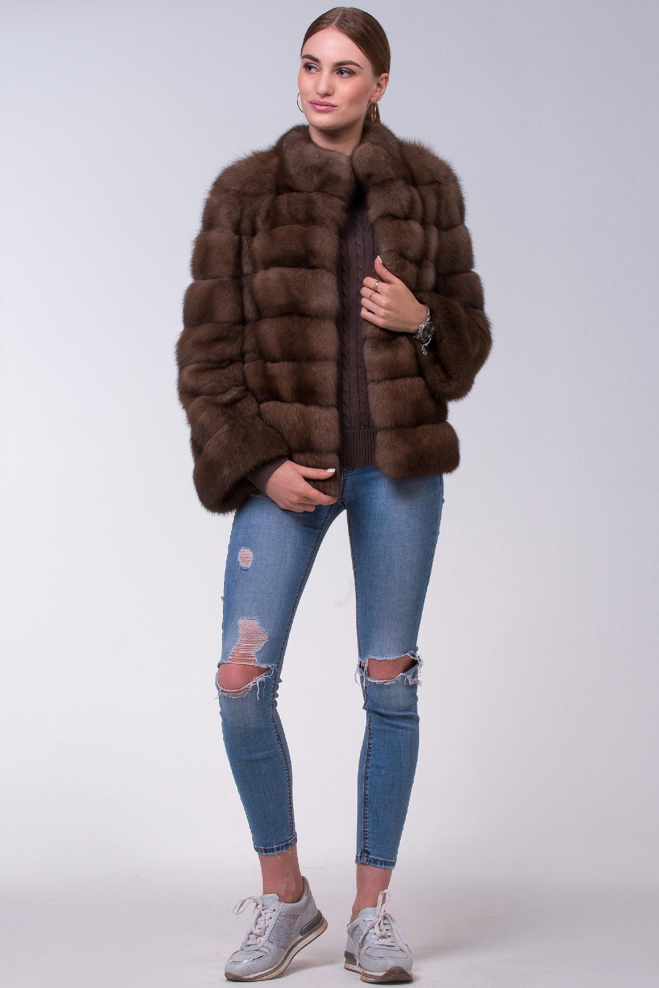 Куртка женская из меха куницы фото