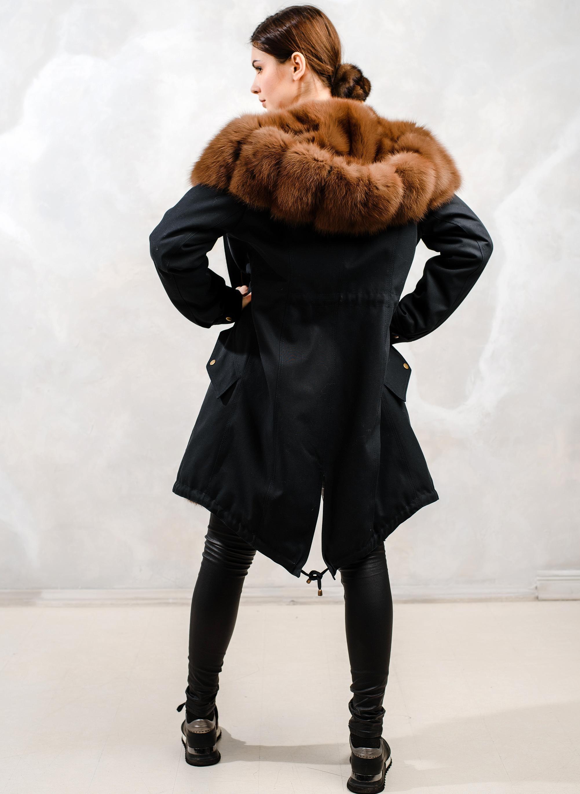 Парка из  меха куницы фото