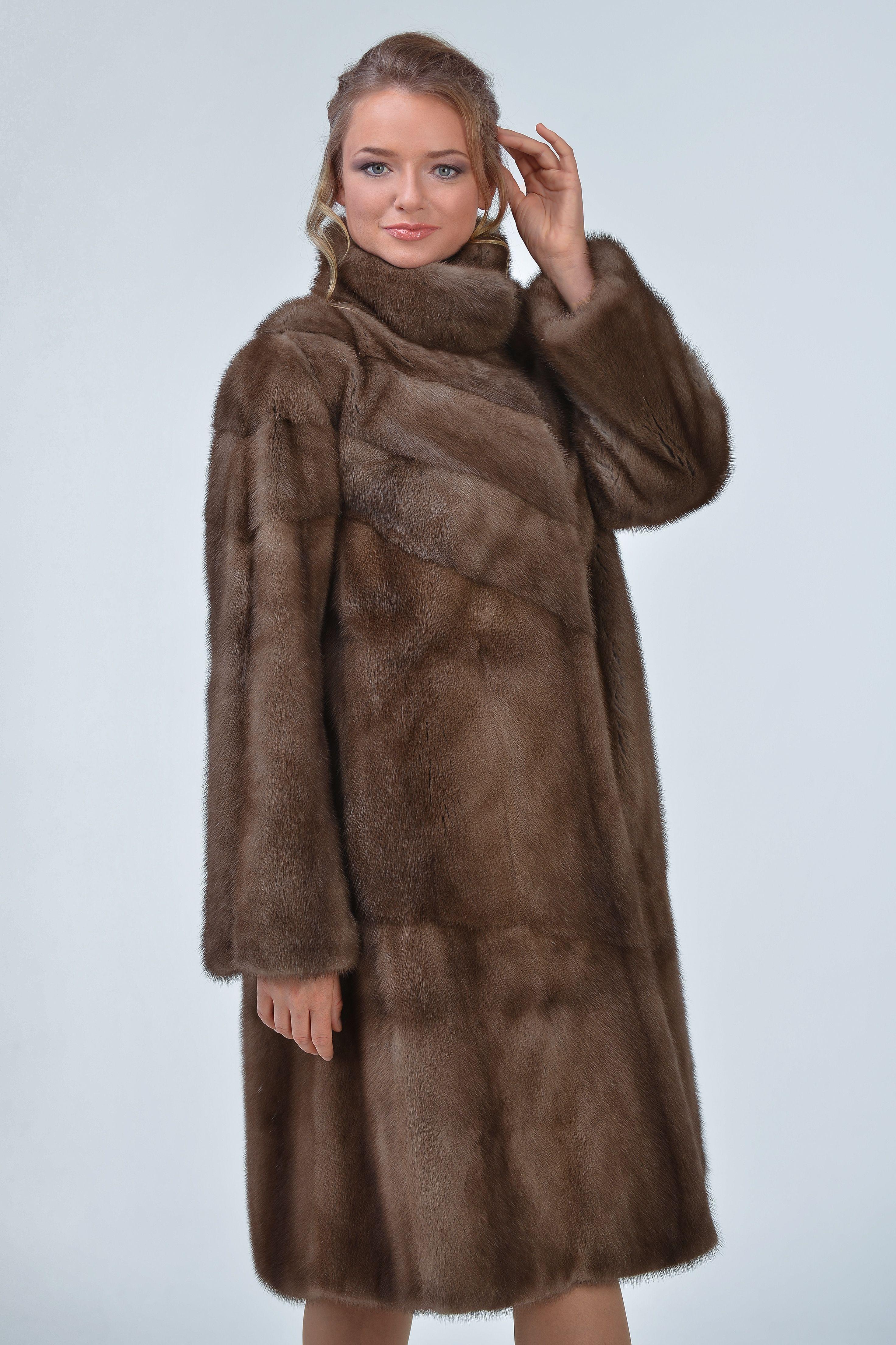 Норковая шуба с воротником стойка фото