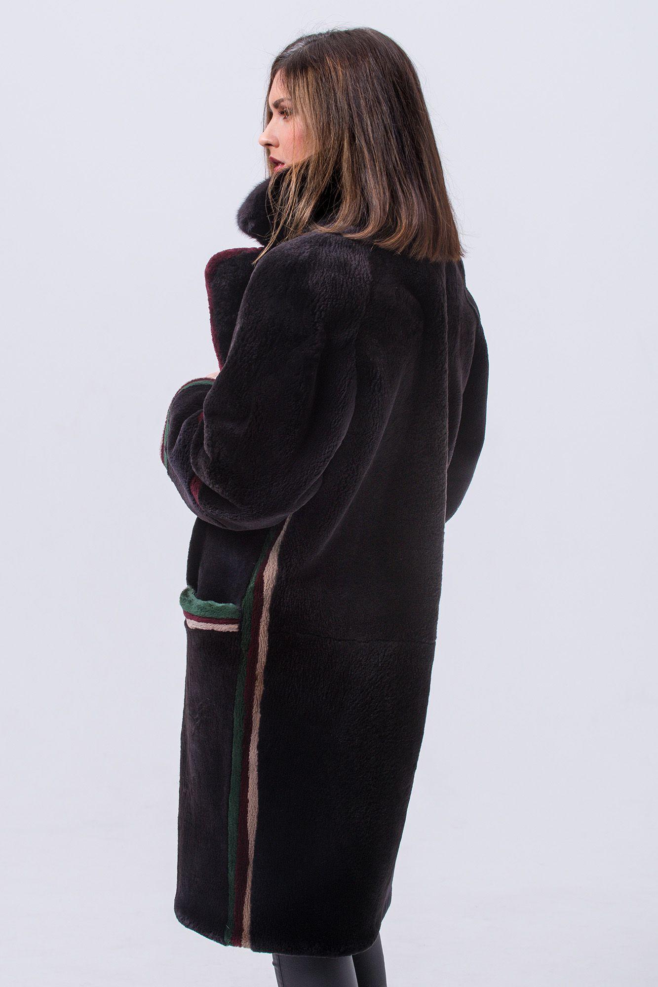 Шуба из меха бобра с норкой фото