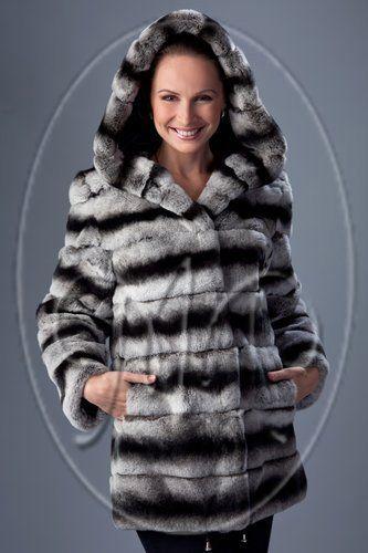 Куртка из шиншиллового кролика фото