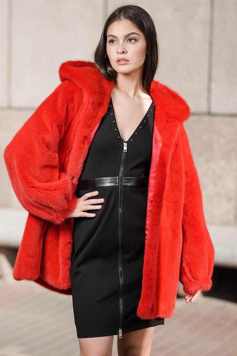 Шуба из норки фото