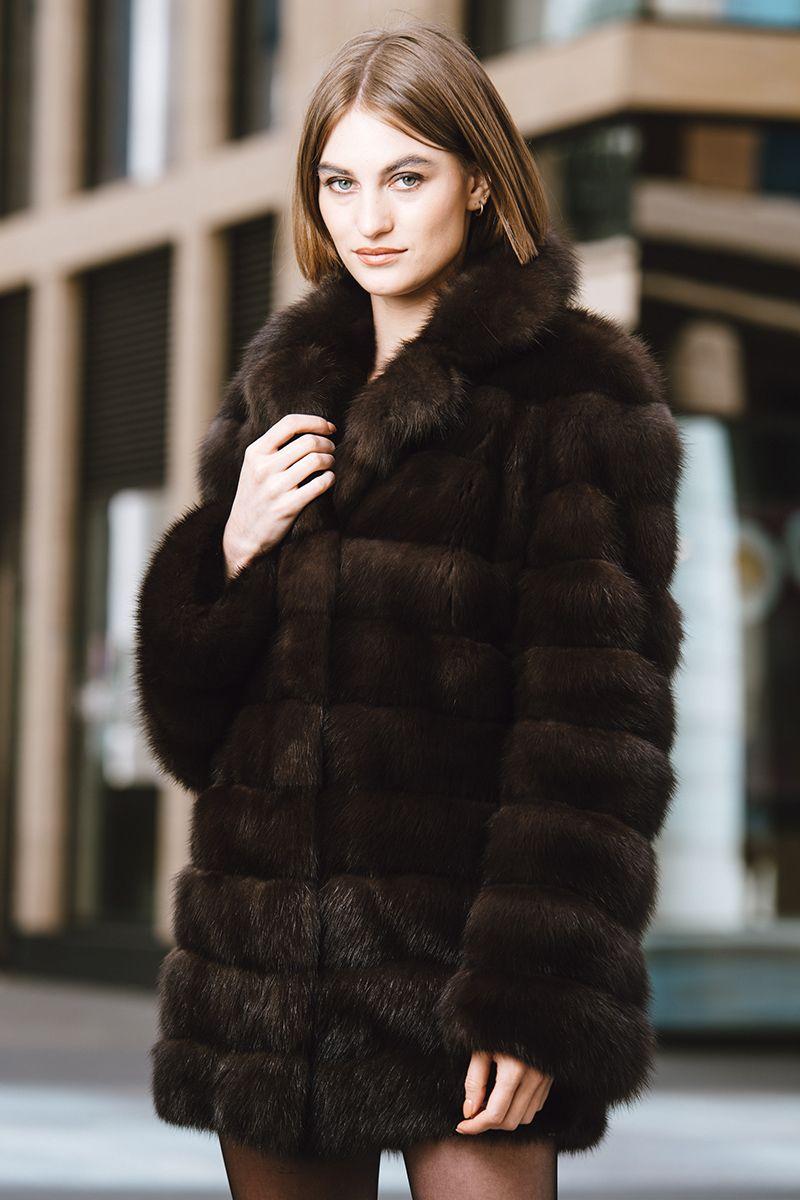 Шуба из куницы фото
