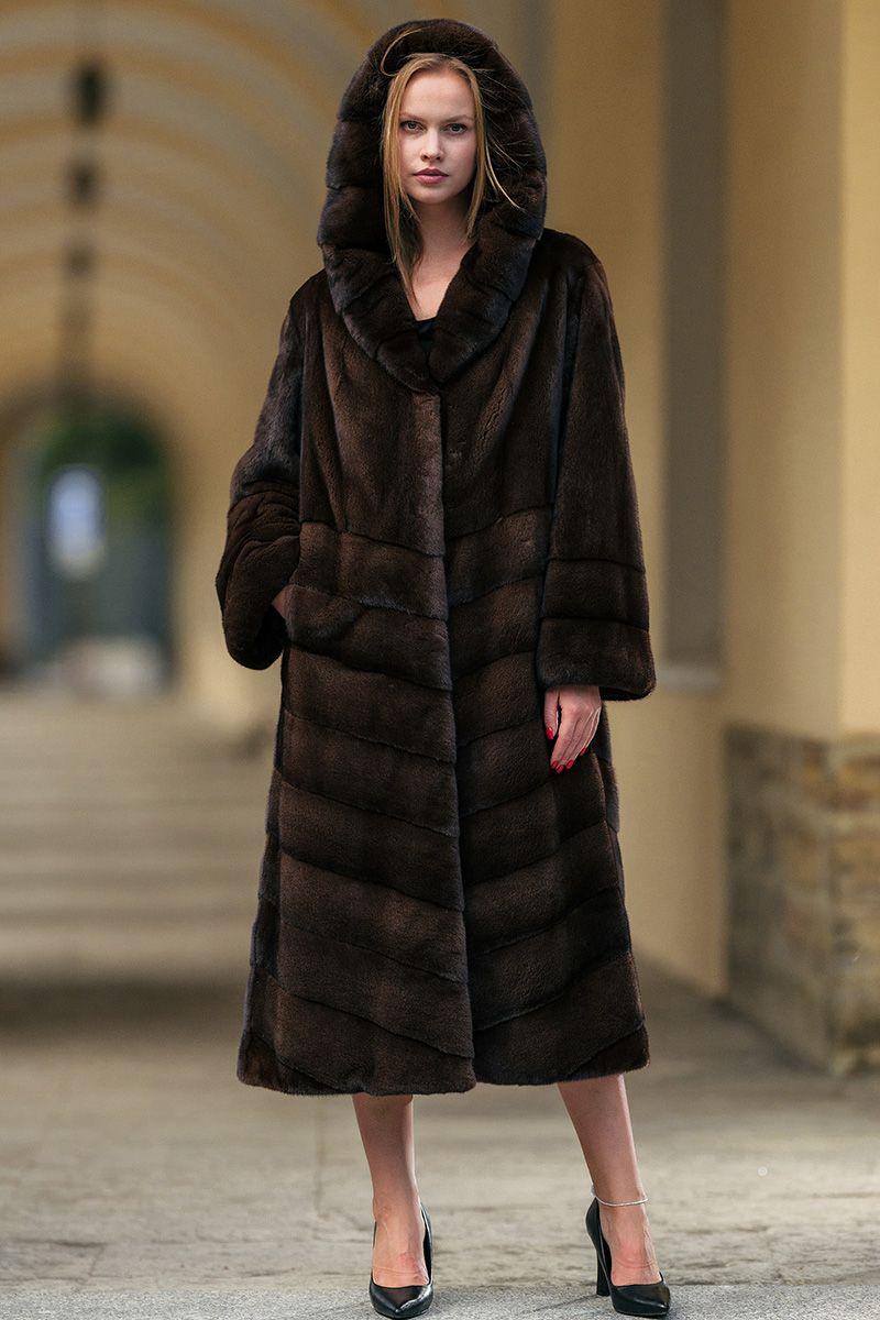 Шуба из норки фото