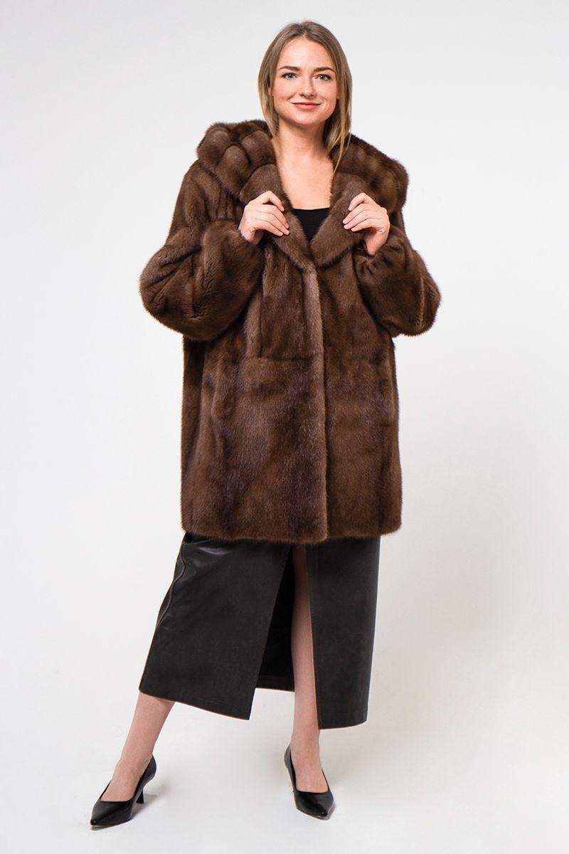 Шуба из норки фото