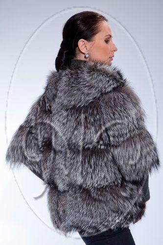 Шуба из чернобурой лисы фото