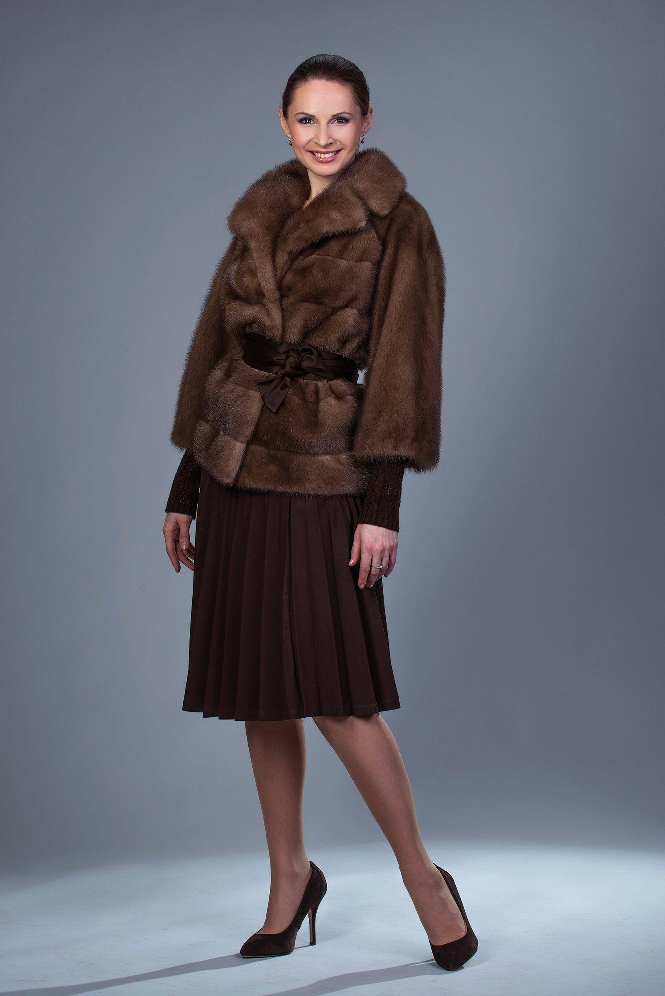 Шуба из норки фото