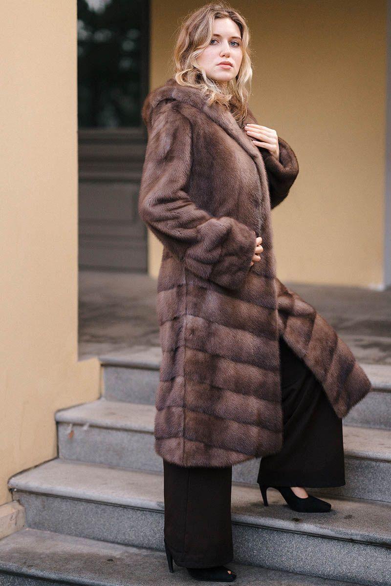 Шуба из норки фото