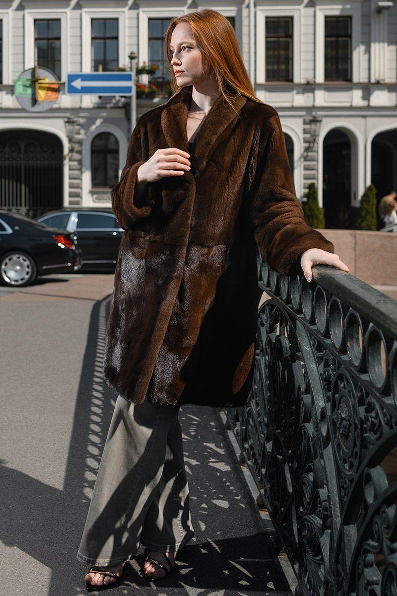 Шуба из норки фото