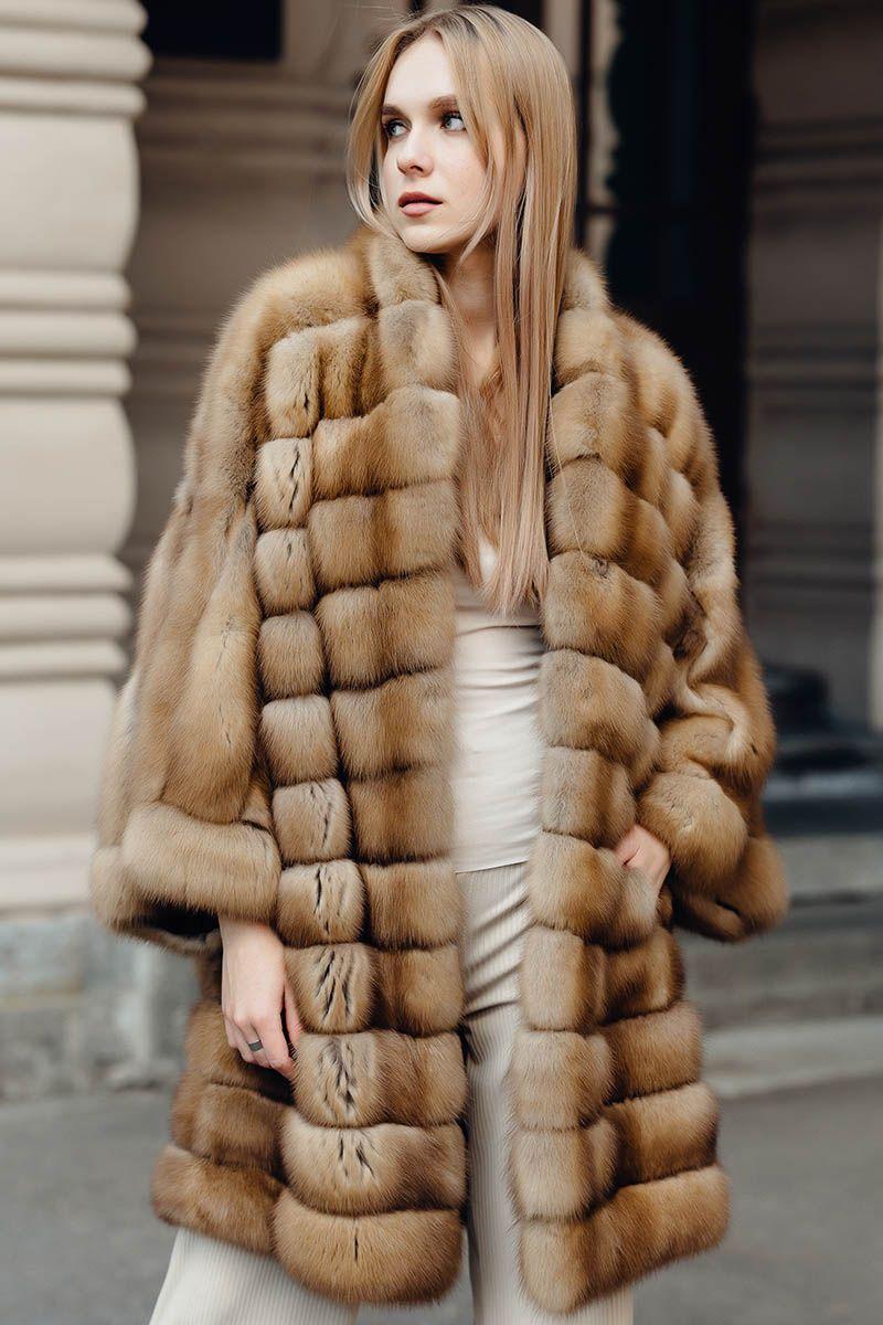 Шуба из куницы фото