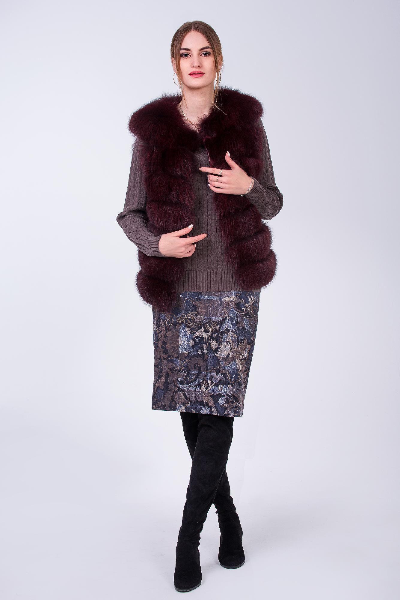 Жилет из меха песца фото