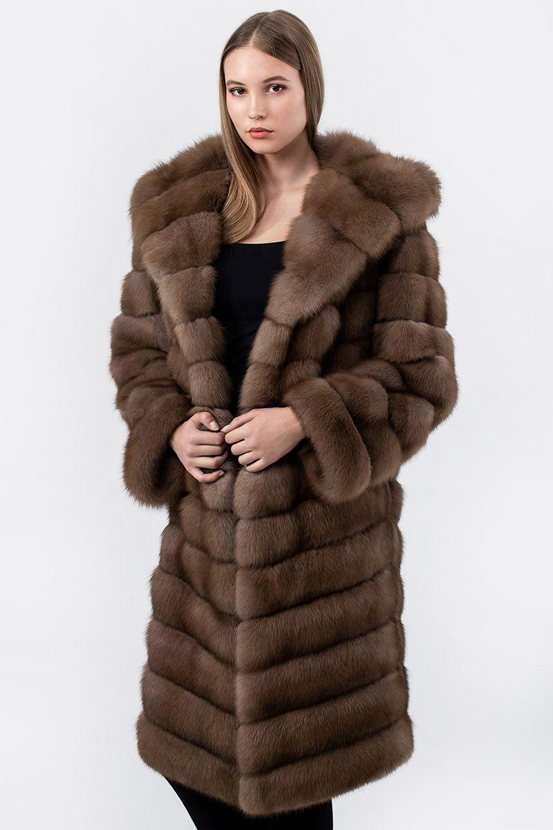 Шуба из куницы фото