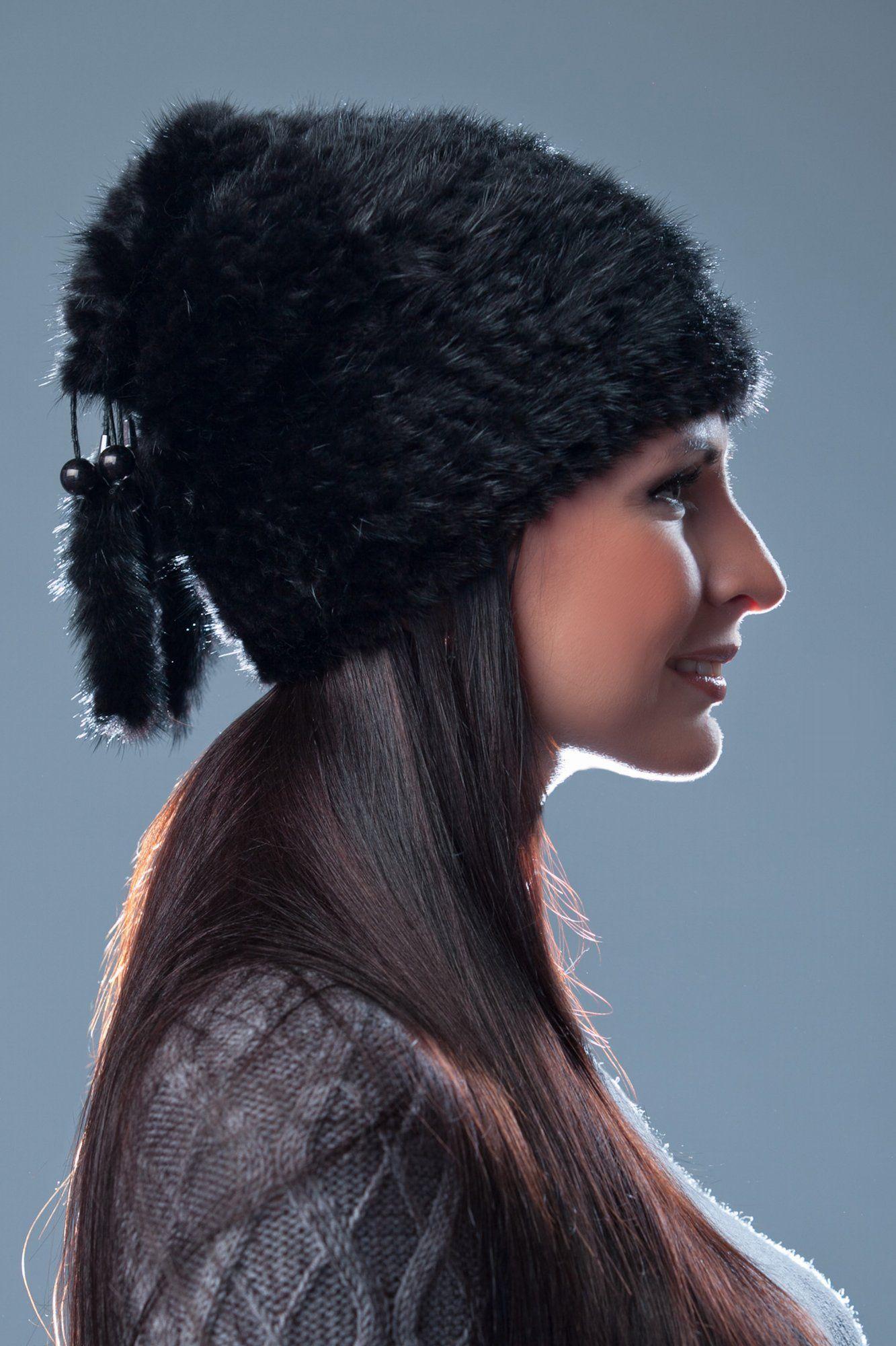 Шапка из норки фото