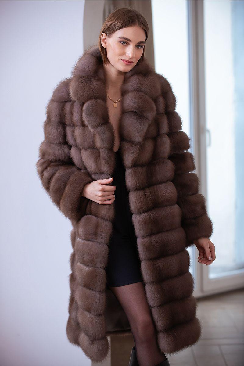 Шуба из  куницы фото